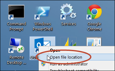 Open file location