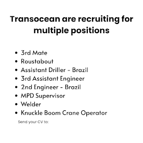 Transocean are recruiting for multiple positions