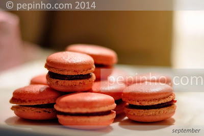 Macarons de frambuesa y rosa (o fresa)