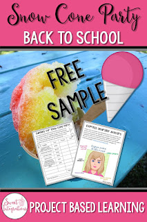 Gear up for a great year with this back to school project based learning unit. I've included community building activities and a Back to School Snow Cone Party idea. I've included a FREEBIE!