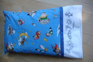 nursery rhymes pillow case, embroidered pillow case