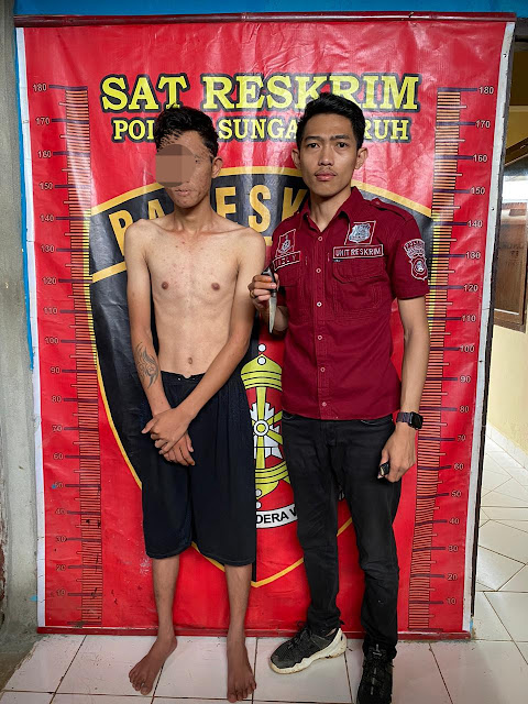 POLSEK SUKER AMANKAN PELAKU PEMERASAN DENGAN MEMBAWA PISAU