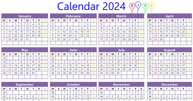 हिंदी कैलेंडर 2024 | Hindi Calendar 2024 Festivals & Holidays