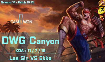 DWG Canyon Leesin JG vs Ekko - KR 10.13