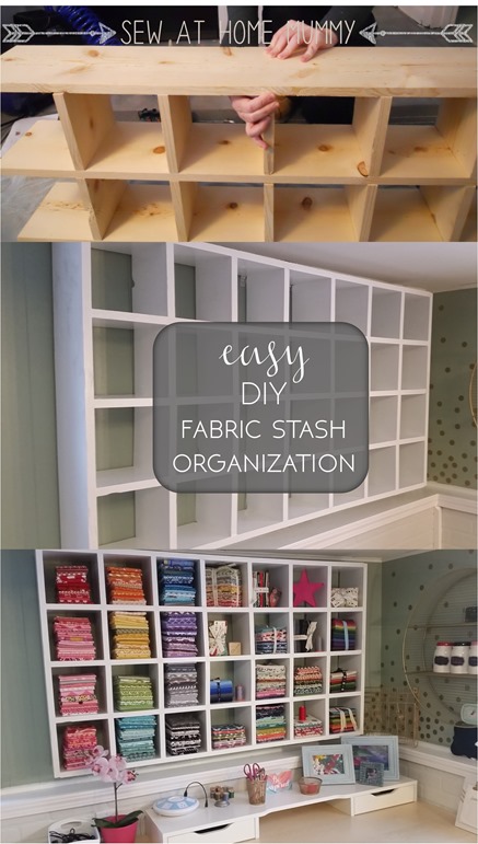 easy diy fabric stash organization - how to store your fabric, fat quarters, craft and scrapbooking supplies  || Sew at Home Mummy