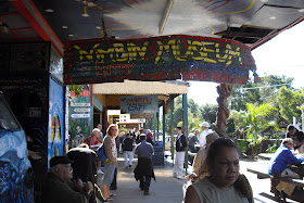 A street shot of the hippy town of Nimbin in Queensland, Australia.