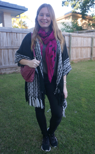 Away From Blue  Aussie Mum Style, Away From The Blue Jeans Rut: Navy Scarf,  Neverfull and Colourful Skinny Jeans: Weekday Wear Link Up