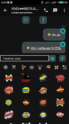 BBM DARK-L MATERIAL V-2 2.9.0.49 APK (Back Up Sticker)