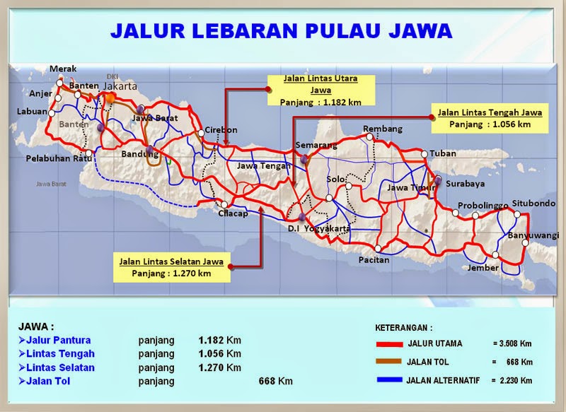 Gambar Peta Jalur Mudik Lebaran 2018 Terlengkap 