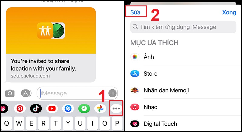 Thêm NhacCuaTui vào iMessage