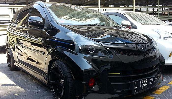 Modifikasi avanza ceper veloz hitam putih silver all new 