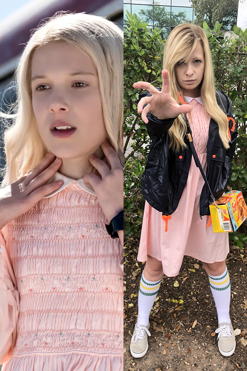 Eleven from the Stranger Things Halloween costume idea and original outfit