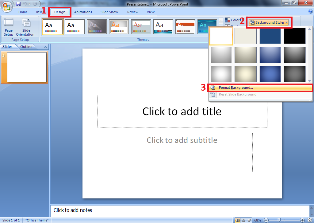 Cara merubah tampilan background dengan gambar sendiri di PowerPoint