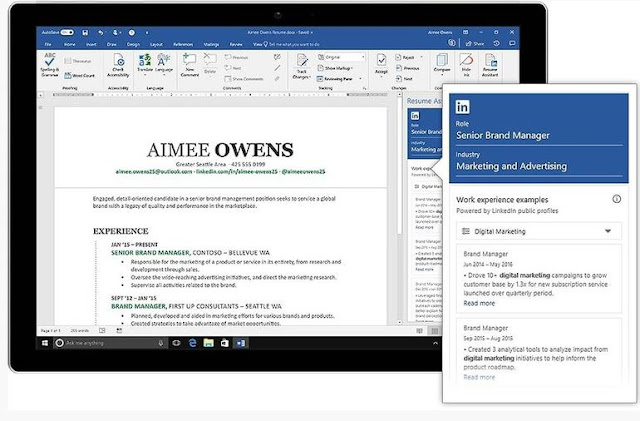 Linked In Resume Assistant Now Available in Microsoft Office 365 