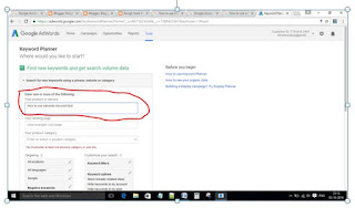 How to use adwords keyword tool