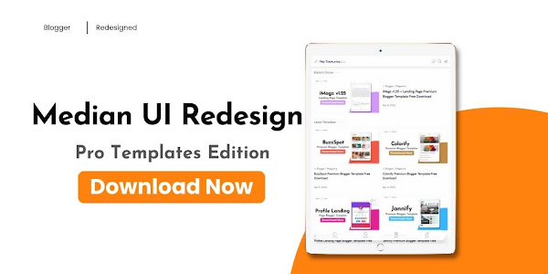 Median UI 1.6 Pro Templates Edition Blogger Template Free Download 