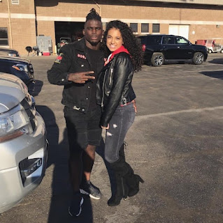 Tyreek Hill with his ex-girlfriend Crystal Espinal