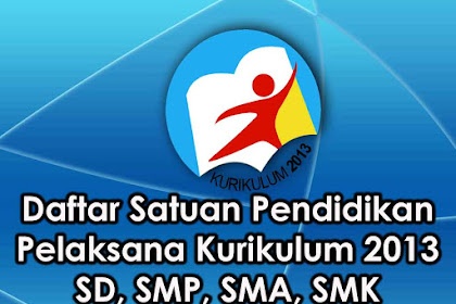 √ Daftar Sekolah Sd, Smp, Sma, Smk Pelaksana Kurikulum 2013 Secara
Berdikari Tahun Pelajaran 2019-2019