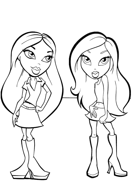 Download Bratz Coloring Pages | Team colors