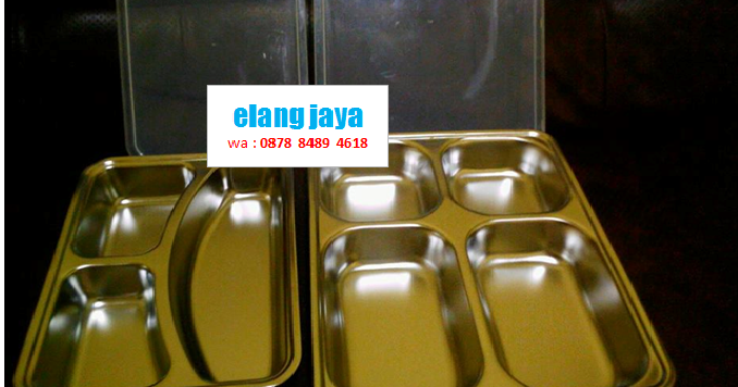 ELANG JAYA STAINLESS Mess tray Nampan menu makanan  