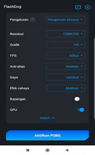 Cara Setting Aplikasi FlashDog Untuk Game PUBG Mobile