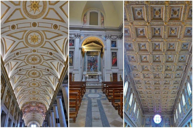 Techos en el interior de Santa Maria Maggiore en Roma