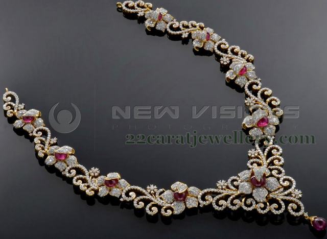 Flower Clasps Diamond Set