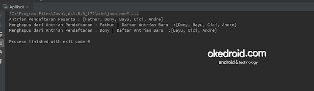  Contoh penerapan queue atau antrian ini sanggup kita simulasikan Contoh Program Menggunakan Queue(Antrian) di Java