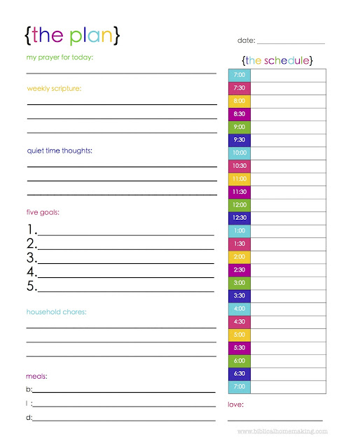 Free Printable Daily Planner