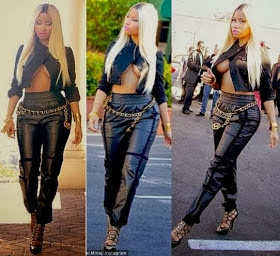 #CODED-ish News::American Singer, Nicki Minaj Exposes Her B00bs On The Street [PHOTOS]
