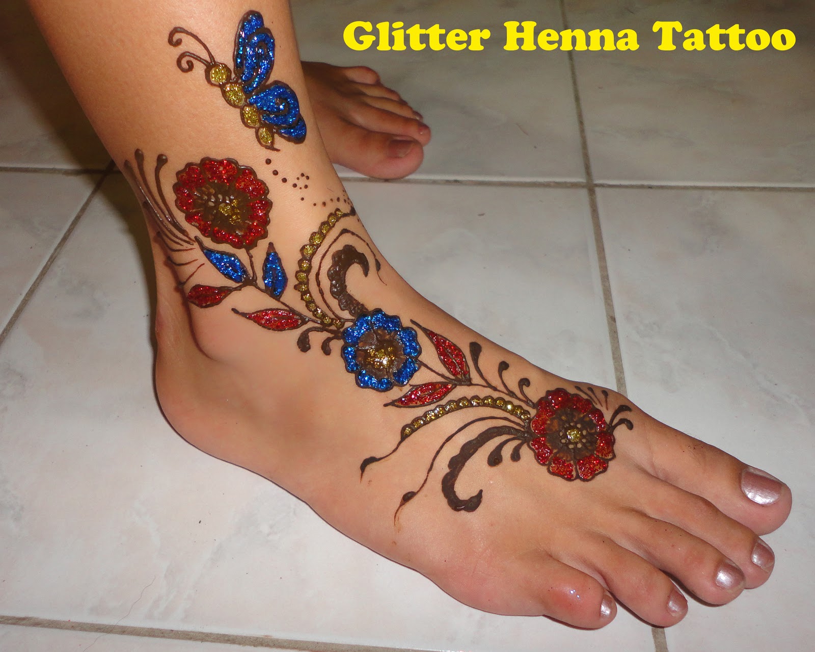 Beautiful Henna Henna With Glitter