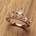 Crown style diamond rings