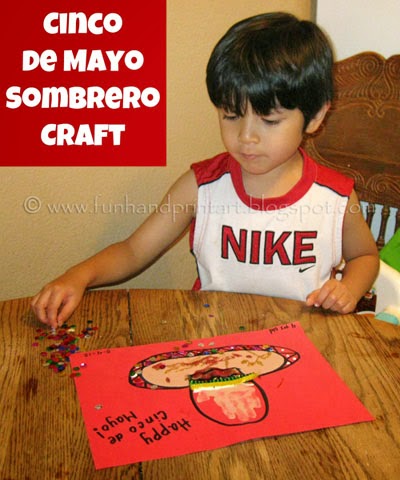 http://funhandprintart.blogspot.ca/2012/05/handprint-sombrero-cinco-de-mayo-craft.html