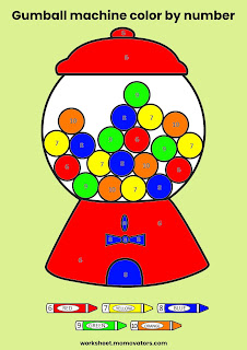 color by number, color by number free pdf, gumball color by number, free printable color by number pdf,  color by number preschool, free printables color by number, color by number worksheets, coloring activity @momovators