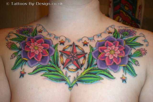 pieces tattoos. chest piece tattoos. chest
