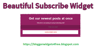 How To Add A Beautiful Subscribe Widget 2018 For Blogger