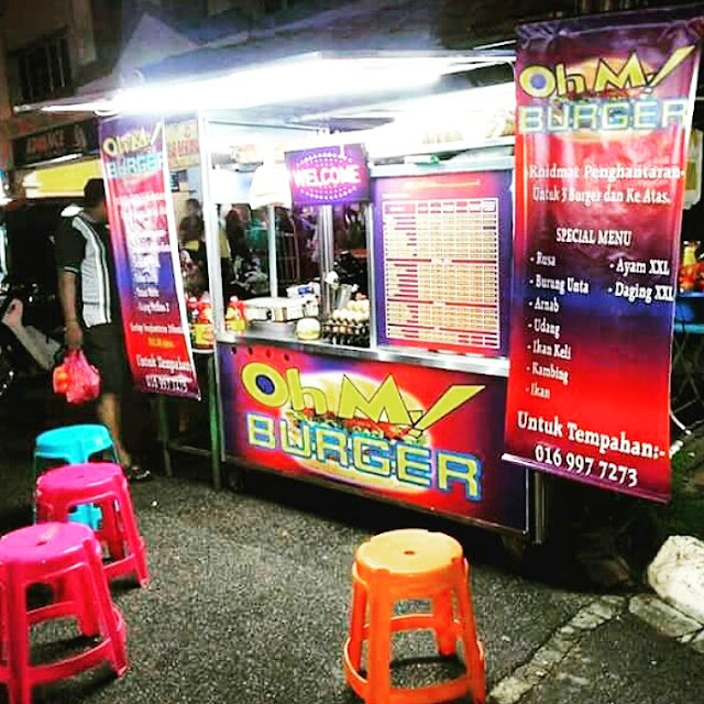 stall burger untuk dijual