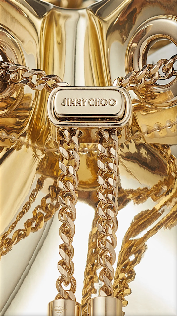 ♦Jimmy Choo gold mirror fabric mini Bon Bon bag #jimmychoo #bags #gold #brilliantluxury
