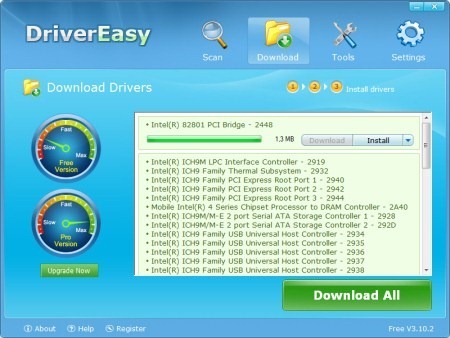 DriverEasy Free Edition - Download dos novos drivers