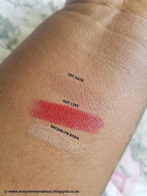 MAC, MAC Cosmetics, Lipstick, Lipglass, Eyeshadow palette, Hot Like, Age Ain't Nothing, Try Again, Brooklyn Born, swatches, Aaliyah, Aaliyah Houghton