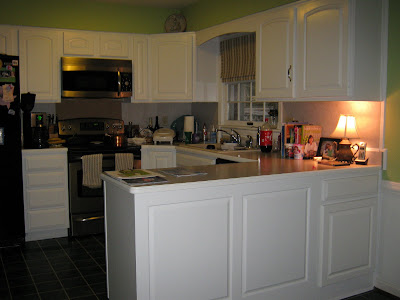 White Cabinets Kitchen on After Shot   White Cabinets  Again  Please Disregard The Cluttered