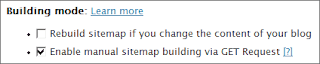 XML Sitemaps – Change the Building Mode