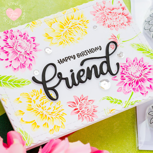 Dahlia Birthday Card | Jane's Doodles