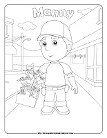 handy manny coloring pages