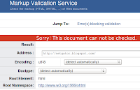 Net Gator blog's validation problem in w3 markup validation service