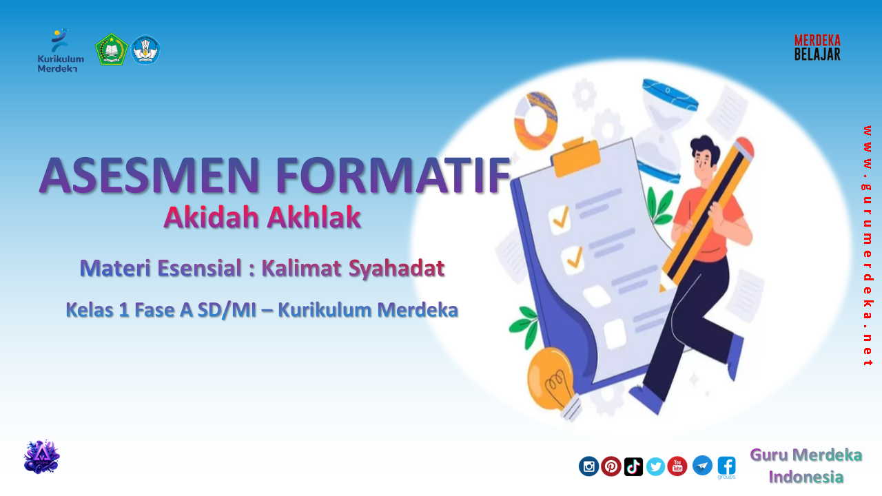 Soal Asesmen Formatif Akidah Akhlak - Kalimat Syahadat || Kelas 1 Fase A SD/MI Kurikulum Merdeka