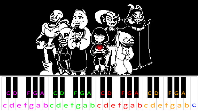 Bring It In, Guys! (Undertale) Piano / Keyboard Easy Letter Notes for Beginners