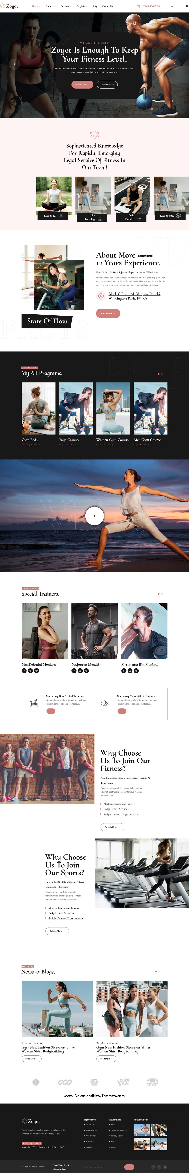 Zoyot - Sports & Fitness Elementor Template Kit Review