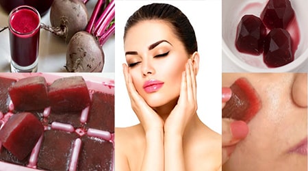 Beetroot Ice Cube for Glowing, Spotless and Pimple Free Skin