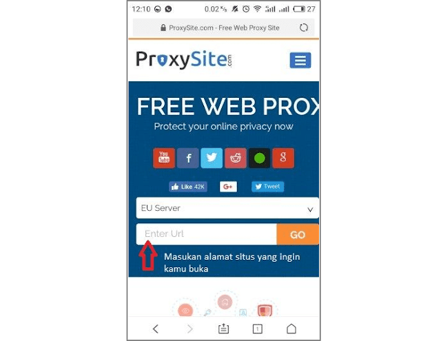 membuka situs diblokir di Hp Android 2